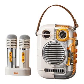 Divoom Spark Pro Çift Karaoke Mikrofonlu Beyaz Bluetooth Hoparlör
