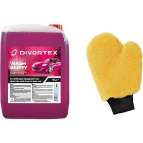Divortex Washbery 4 kg Şampuan+UFS Kuzu Postu Araç Yıkama Eldiveni