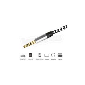 Diwu Aux Stereo 3.5 mm Beyaz Data Ses Örgü Kablo