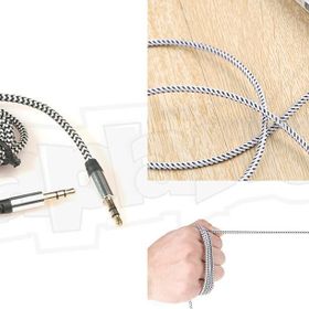 Diwu Aux Stereo 3.5 mm Beyaz Data Ses Örgü Kablo