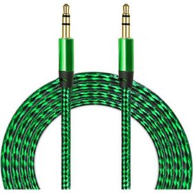 Diwu Aux Stereo 3.5 mm Yeşil Data Ses Örgü Kablo