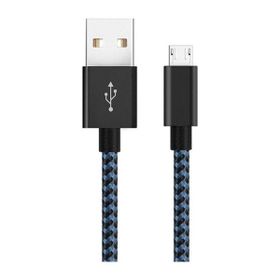 Diwu Micro USB Örgülü Yüksek Hızlı Mavi Şarj Kablosu