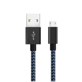 Diwu Micro USB Örgülü Yüksek Hızlı Mavi Şarj Kablosu