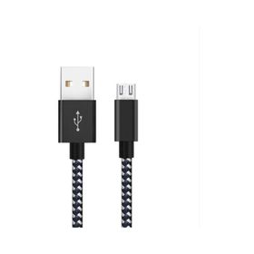 Diwu Micro USB Örgülü Yüksek Hızlı Siyah Şarj Kablosu