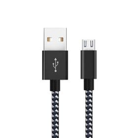 Diwu Micro USB Örgülü Yüksek Hızlı Siyah Şarj Kablosu
