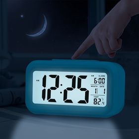 Diwu Optik Masaüstü Saat Takvim Mavi Termometre