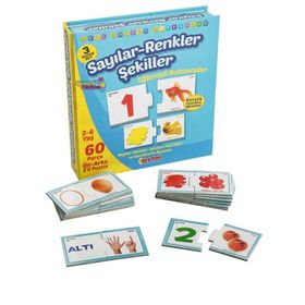 Dıy Toy 1444 Eğlenceli Bul Sayılar Renkler Şekiller Çocuk Oyun Seti
