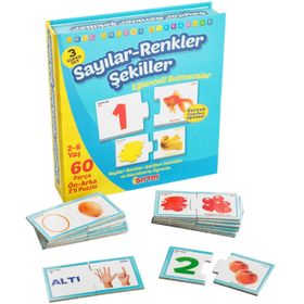 Dıy Toy 1444 Eğlenceli Bul Sayılar Renkler Şekiller Çocuk Oyun Seti