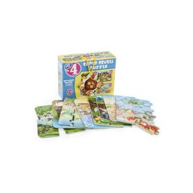 Dıy Toy 1481 4'lü Hayvanlar Süper Renkli Puzzle