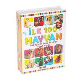 Dıy Toy 1741 Flash Card İlk 100 Hayvanlar Eğitici Kartlar