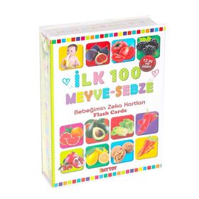 Dıy Toy 1765 Flash Card İlk 100 Meyveler Eğitici Kartlar
