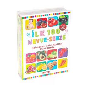 Dıy Toy 1765 Flash Card İlk 100 Meyveler Eğitici Kartlar