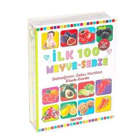 Dıy Toy 1765 Flash Card İlk 100 Meyveler Eğitici Kartlar