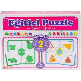 Dıy Toy 7194 Renkler Şekiller Çark Puzzle