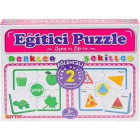 Dıy Toy 7194 Renkler Şekiller Çark Puzzle