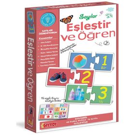 Diy-Toy Eşleştir Öğren Sayılar