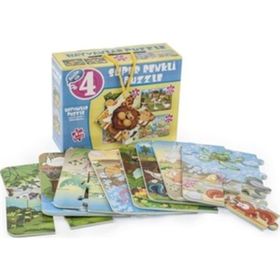 Dıy Toy Hayvanlar 4 ü Bir Kutuda Süper Renkli Puzzle