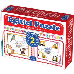 Dıy Toy Hayvanlar Taşıtlar Çark Puzzle