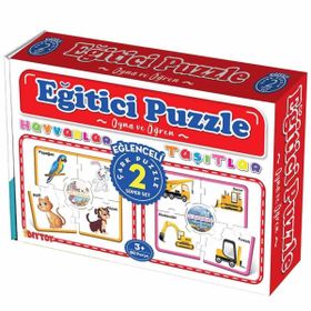 Dıy Toy Hayvanlar Taşıtlar Çark Puzzle