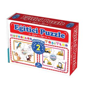 Dıy Toy Hayvanlar Taşıtlar Çark Puzzle