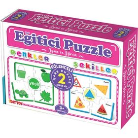 Dıy Toy Renkler Şekiller Çark Puzzle