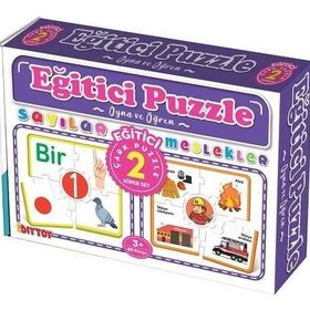 Dıy Toy Sayılar Meslekler Çark Puzzle