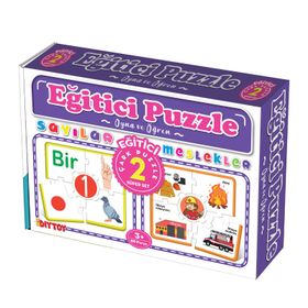 Dıy Toy Sayılar Meslekler Çark Puzzle