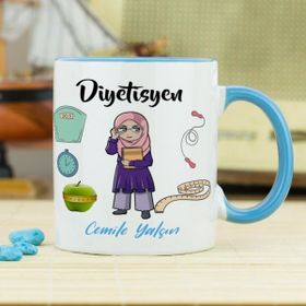 Diyetisyen-Mavi Kupa Bardak