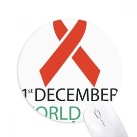Dıythinker 1 Aralık AIDS Günü HIV Dayanışma Baskılı Yuvarlak Kaymaz Kauçuk Mouse Pad