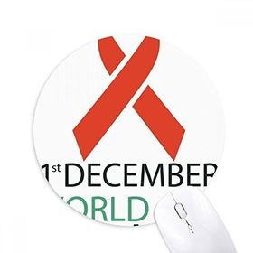 Dıythinker 1 Aralık AIDS Günü HIV Dayanışma Baskılı Yuvarlak Kaymaz Kauçuk Mouse Pad