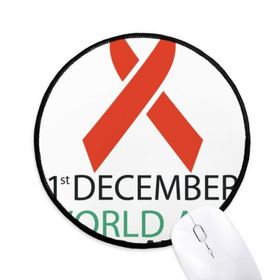 Dıythinker 1 Aralık AIDS Günü HIV Dayanışma Yuvarlak Kaymaz Mouse Pad