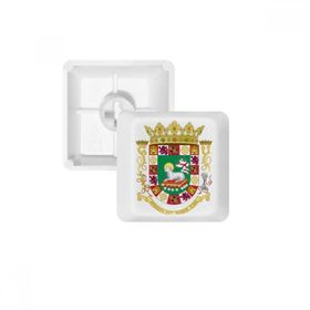 Dıythinker 10 cm 8 Adet Kare Porto Rico Ulusal Amblem Çıkartması