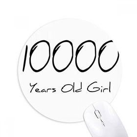 Dıythinker 10000 Yaş Kız Yaş Baskılı Yuvarlak Kaymaz Kauçuk Mouse Pad
