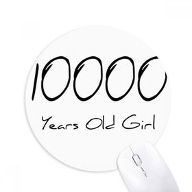 Dıythinker 10000 Yaş Kız Yaş Baskılı Yuvarlak Kaymaz Kauçuk Mouse Pad
