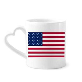 Dıythinker 12 oz Abd Ulusal Bayrağı Kuzey Amerika Ülke Çömlekçilik Seramik Kalp Saplı Kupa