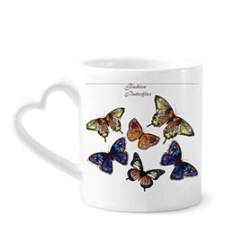 Dıythinker 12 oz Kelebekler Kanatlar Çömlekçilik Seramik Kalp Saplı Kupa