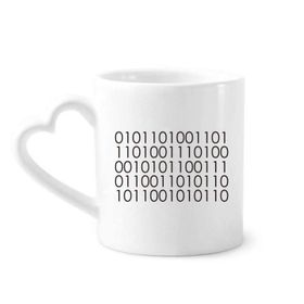 Dıythinker 12 oz Programcı İkili Sistem Dünya Seramik Kalp Saplı Seramik Kupa