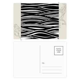 Dıythinker 14x9 cm 20 Adet Renkli Ahşap Kesim Boyama Dalga Doku Çiçek Kartpostal Seti