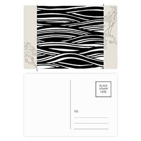 Dıythinker 14x9 cm 20 Adet Renkli Ahşap Kesim Boyama Dalga Doku Çiçek Kartpostal Seti