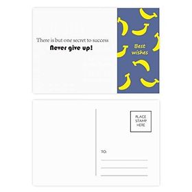 Dıythinker 14x9 cm 20 Adet Renkli Alıntı Never Give Up Banana Kartpostal Seti