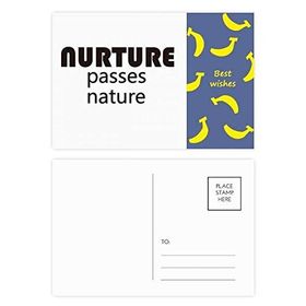 Dıythinker 14x9 cm 20 Adet Renkli Alıntı Nurture Passes Nature Banana Kartpostal Seti