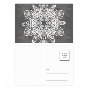 Dıythinker 14x9 cm 20 Adet Renkli Arap Tarzı Siyah Beyaz Desenli Kartpostal Seti