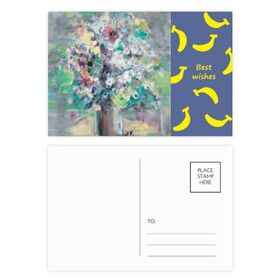 Dıythinker 14x9 cm 20 Adet Renkli Bahar Yağlı Boya Resim Sanatı Natürmort Çiçek Muz Kartpostal Seti