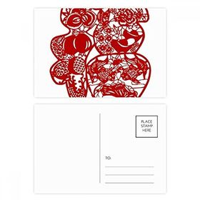 Dıythinker 14x9 cm 20 Adet Renkli Blessing Kağıt Kesim Çiçek Kuş Balık Kartpostal Seti