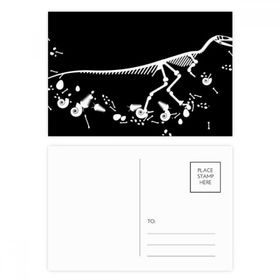 Dıythinker 14x9 cm 20 Adet Renkli Büyük Dinozor Çimen Kemik Kemikleri Kartpostal Seti