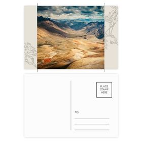 Dıythinker 14x9 cm 20 Adet Renkli Dağlar Çöl Açık Hava Bulut Gökyüzü Çiçek Kartpostal Seti
