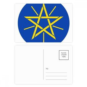Dıythinker 14x9 cm 20 Adet Renkli Erhiopia Afrika Ulusal Amblem Kartpostal Seti