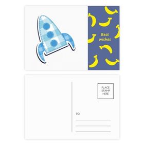 Dıythinker 14x9 cm 20 Adet Renkli Evren Uzaylı Canavar Uzay Arabası Muz Kartpostal Seti