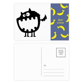 Dıythinker 14x9 cm 20 Adet Renkli Evren ve Uzaylı Büyük Ağızlı Canavar Muz Kartpostal Seti