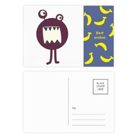 Dıythinker 14x9 cm 20 Adet Renkli Evren ve Uzaylı Canavar Muz Kartpostal Seti